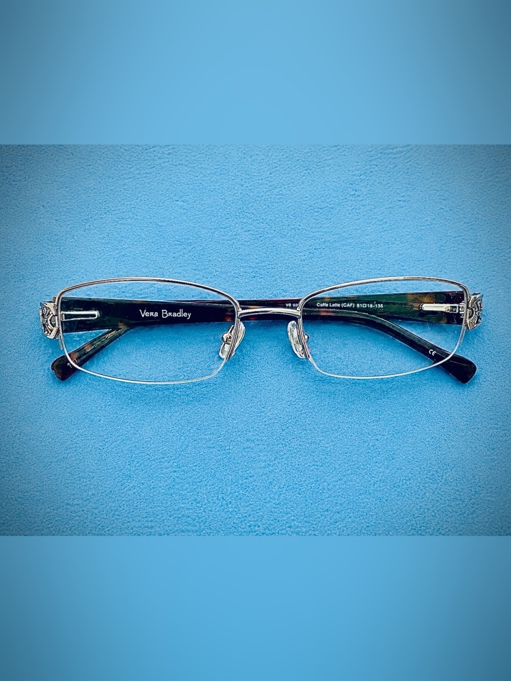 Vera Bradley Caffè Latte Semi-Rimless Glasses in Brown and Light Bronze 💜